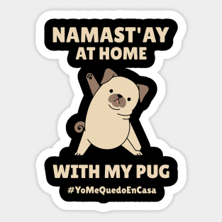 Yoga Pug Sticker